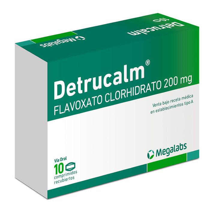 Detrucalm (Flavoxato clorhidrato) 200 mg x 10 com Megalabs