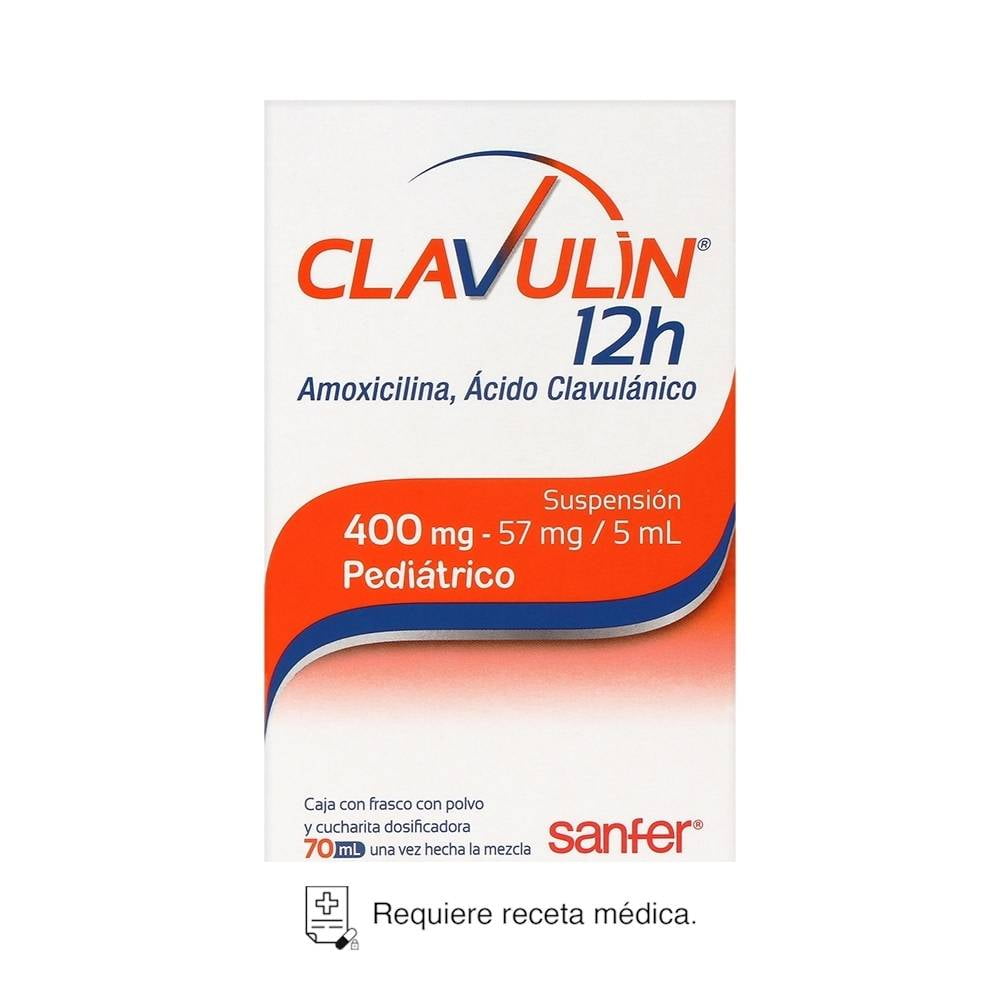 Amoxicilina/Acido Clavulanico 400mg/57mg Polvo.susp.oral x 70ml BE