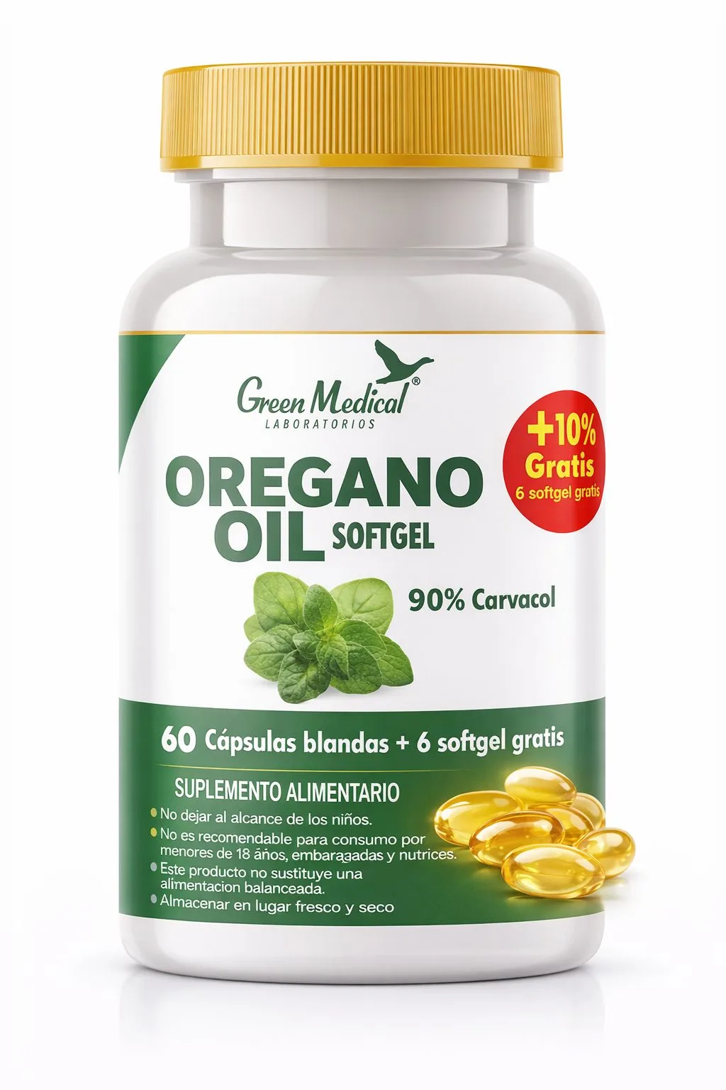 Aceite de Orégano x 60 Cápsulas Blandas Green Medical
