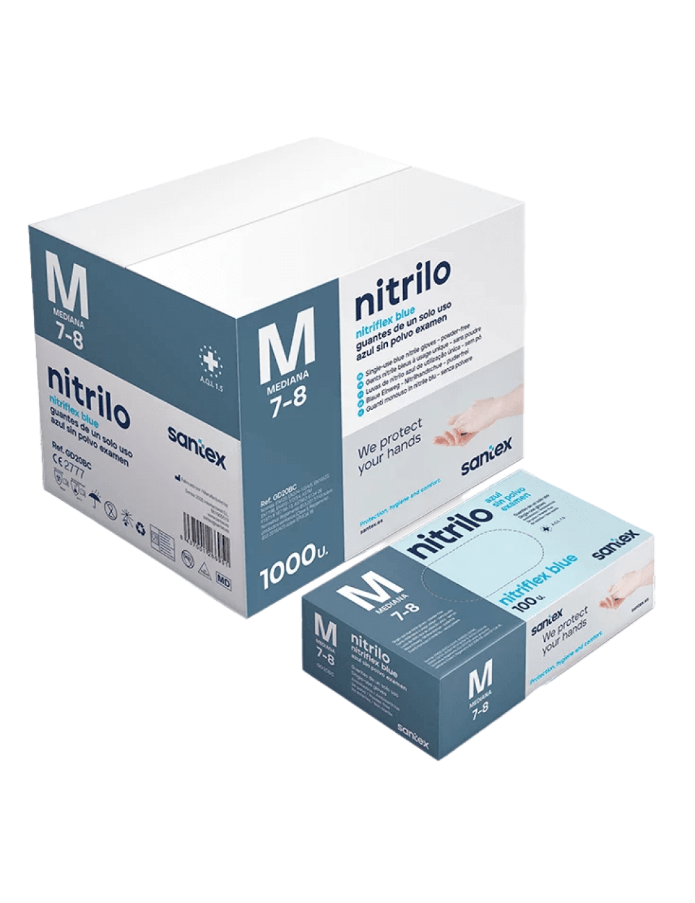 Guante de Nitrilo talla M x 100 unidades