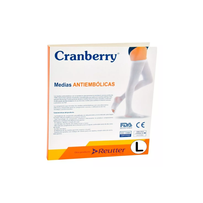 Medias antiembolicas talla L Cranberry