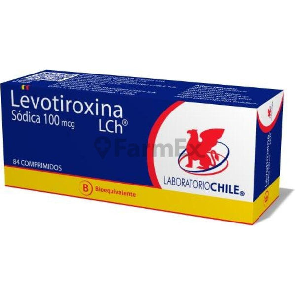 Levotiroxina 100 mg x 84 comp. Lch