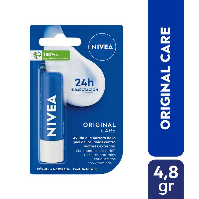 Balsamo Labial  Nivea Original Care  24H Humectacion 4.8g