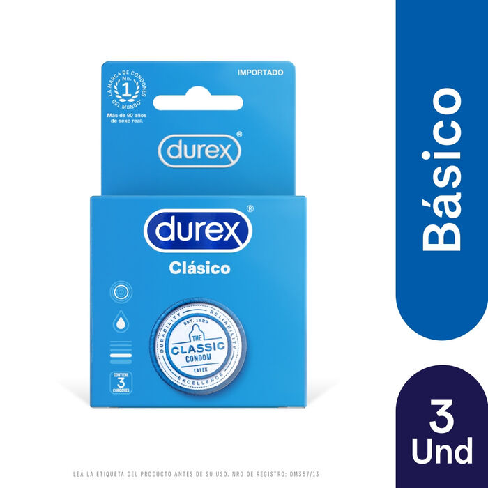 Durex clásico x 3 Unid.