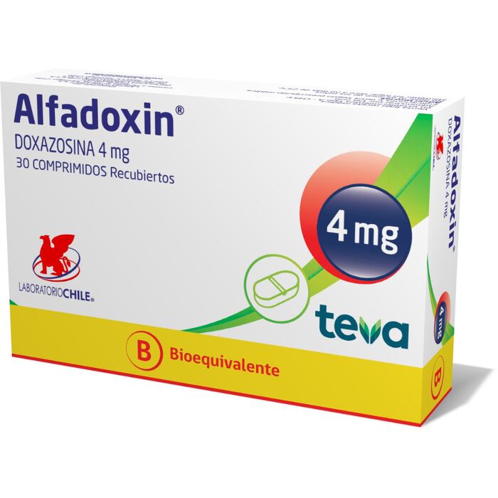 Alfadoxin (Doxazosina) 4 mg x 30 com Lab Chile