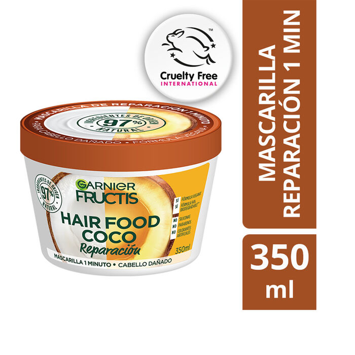 Mascarilla Reparacion 1 Minuto Hair Food Coco Garnier Fructis x 350 ml