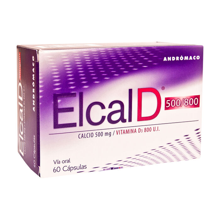 ElcalD 500/800 (Calcio 500mg/ Vit D3 800 U.I.) x 60 cap Andrómaco
