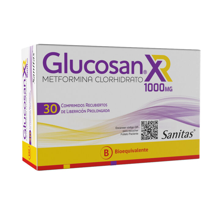Glucosan XR 1000 mg x 30 (Metformina) Sanitas