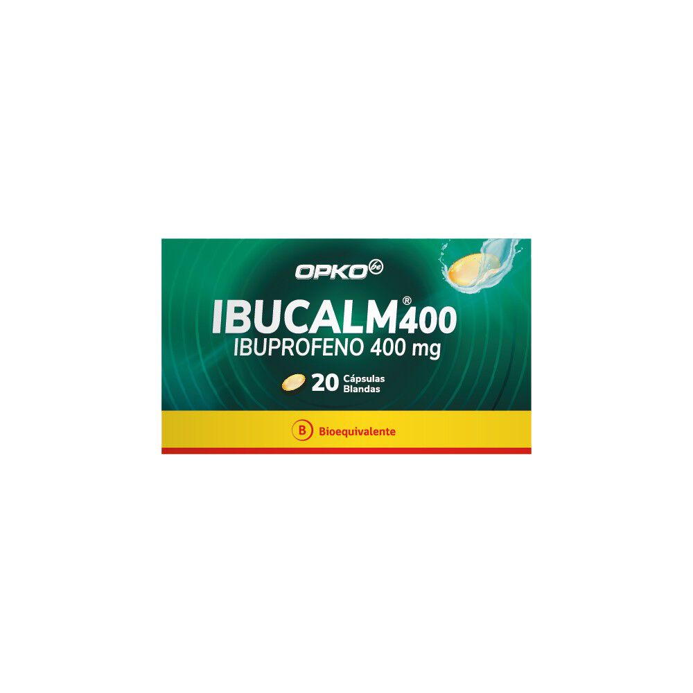 Ibucalm 400 mg (Ibuprofeno 400 mg ) x 20 cap blandas Opko