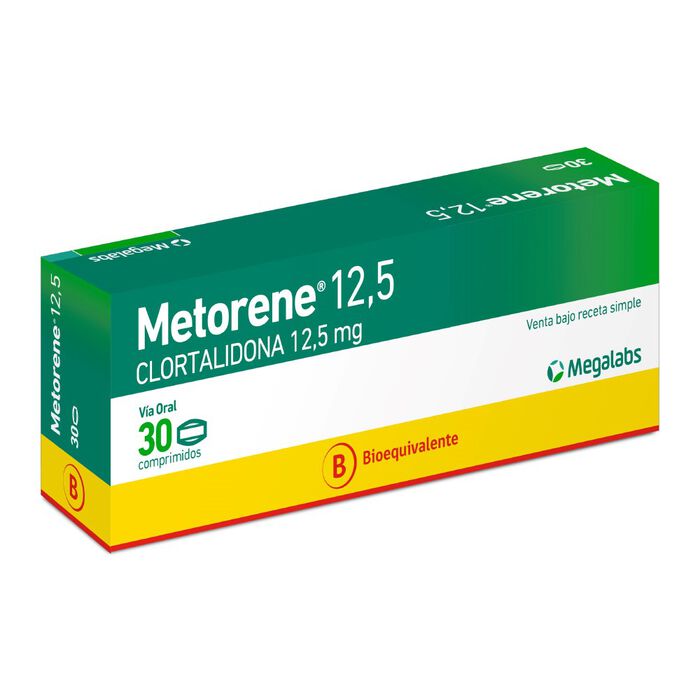 Metorene (clortalidona) 12,5 mg x 30 comp Megalabs