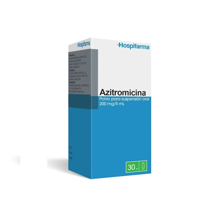 Azitromicina 200 mg/ 5 ml Sus Oral 30 ml BE