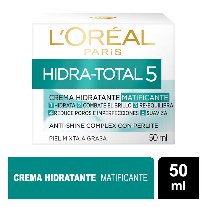 Crema De Día Hidratante Matificante Hidra-Total 5 50ml. Loreal  Paris
