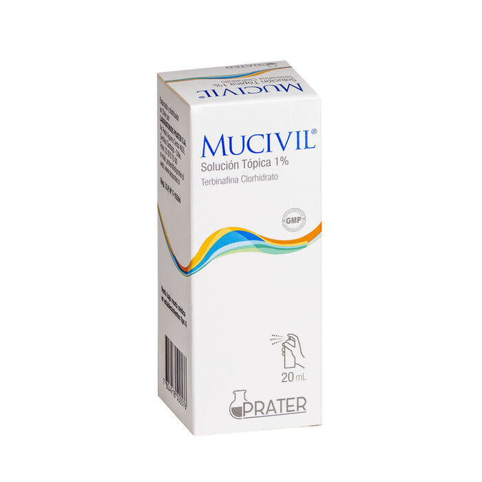 Mucivil 1% Spry (terbinafina) Sol. Tópica x 20 mL Prater