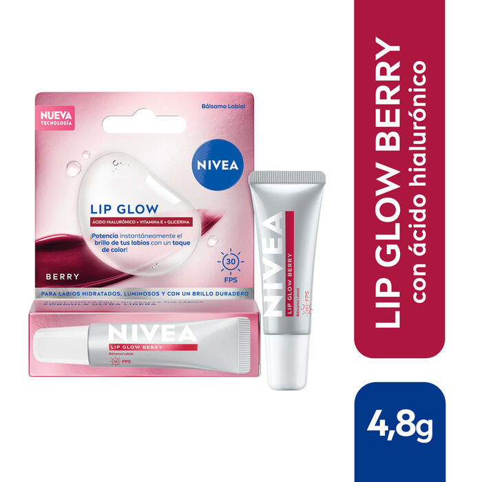 Bálsamo Labial Lip Glow Berry Nivea