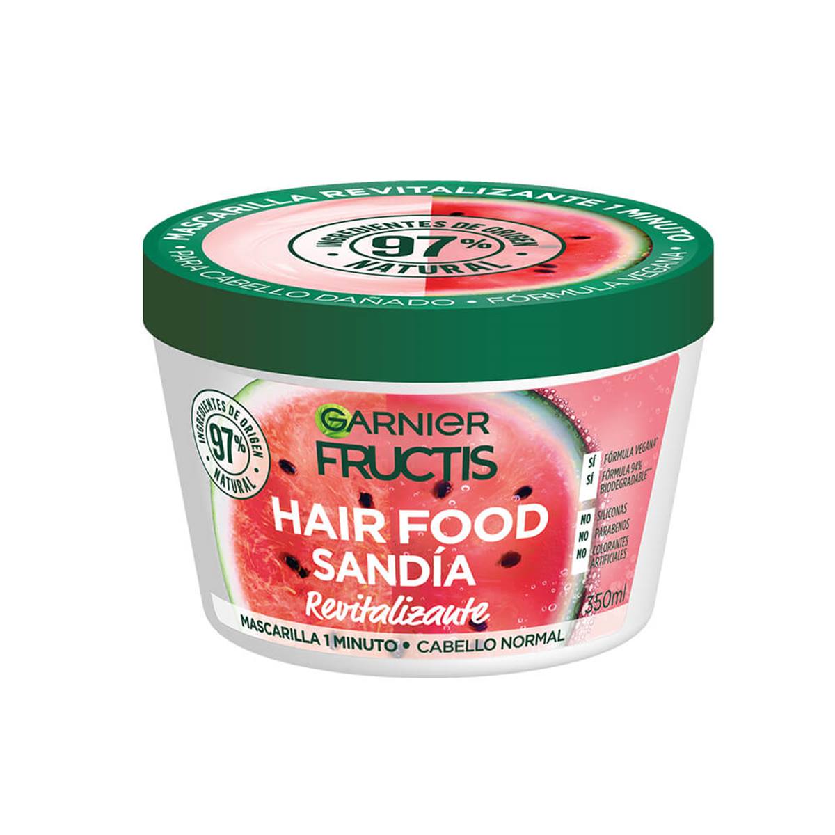 Mascarilla Revitalizante 1 Minuto Hair Food Sandia Garnier Frutis x 350 ml