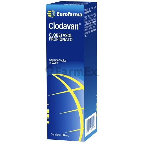 Clodavan (Clobetasol propionato) 0.05% Sol tópica x 30 ml Eurofarma Medicamento