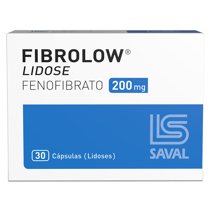 Fibrolow Lidose Fenofibrato 200mg x 30 cap Saval