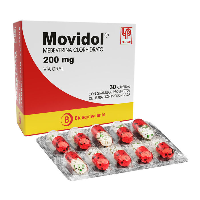 Movidol (Mebeverina clorhidrato) 200 mg x 30 cap Pasteur