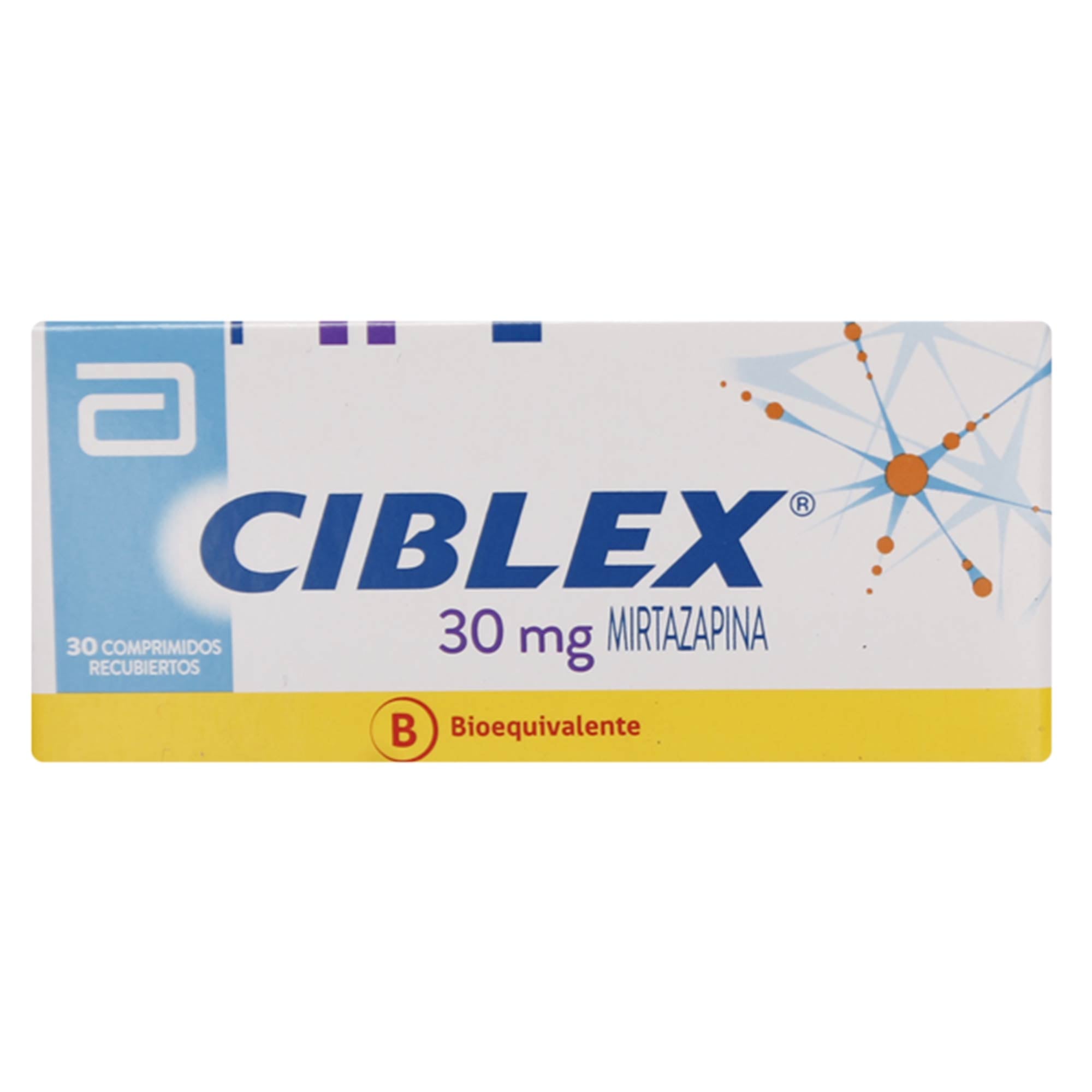 Mirtazapina 30mg x 30 com rec. Lab Chile