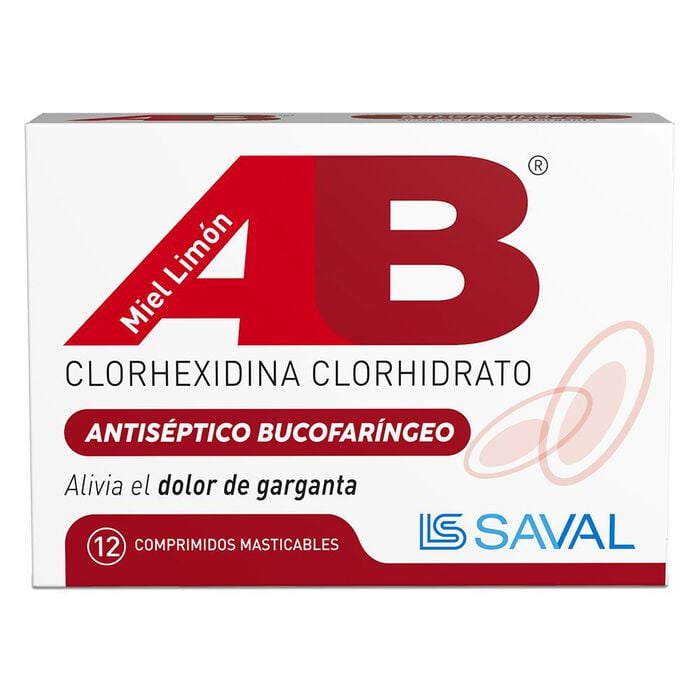 AB (Clorhexidina clorhidrato) x 12 Comp. Saval