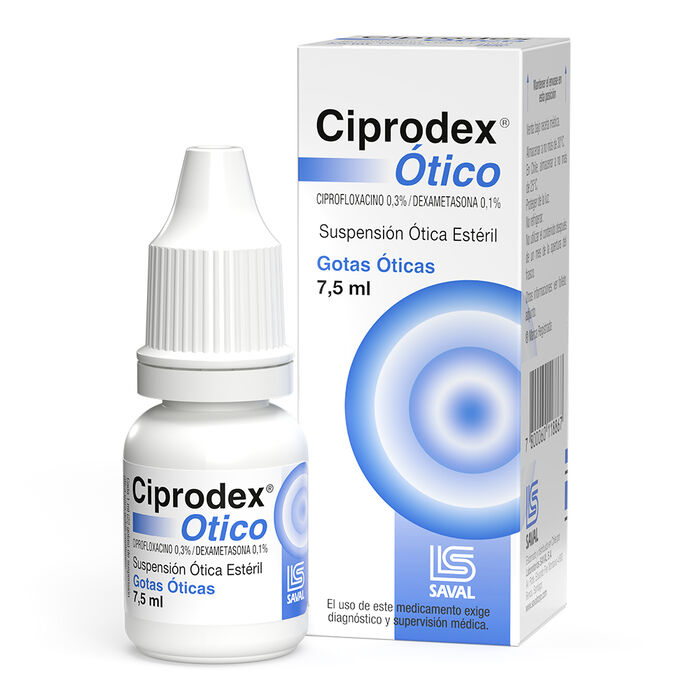 Ciprodex otico (Ciprofloxacino/Dexametasona) x 7,5mL