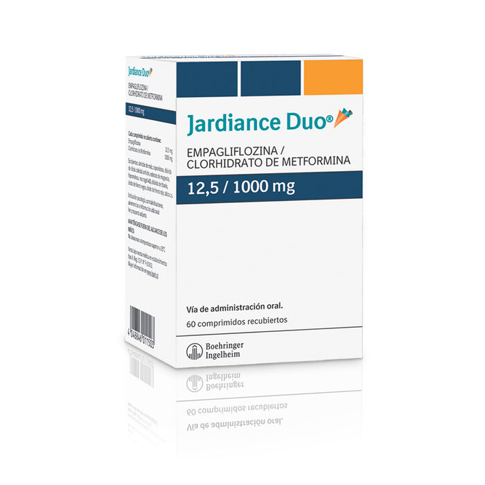 Jardiance Duo (Empagliflozina / Metformina) 12.5 mg / 1000 mg x 60 comp Boehringer Ingelheim