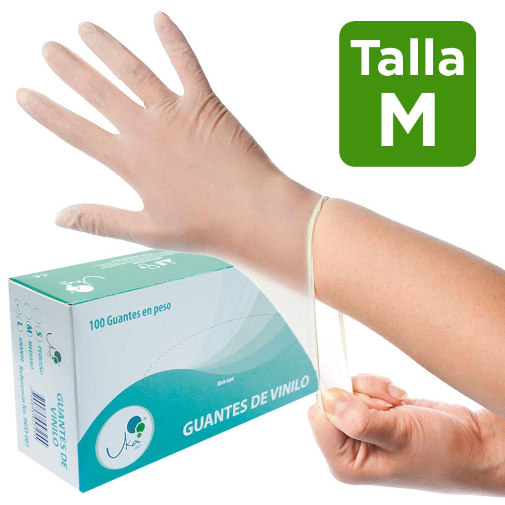 Guantes Vinilo talla M x 100 unidades