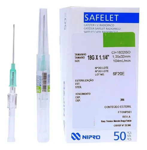 Cateter Intravenoso Aguja 18G x 1 1/4"