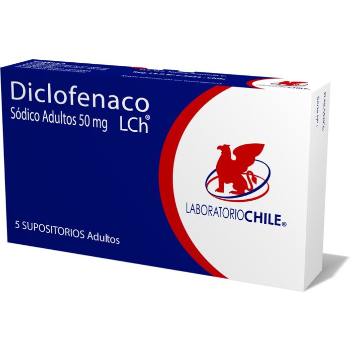 Diclofenaco Sodico 50 mg x 5 Supositorios BE