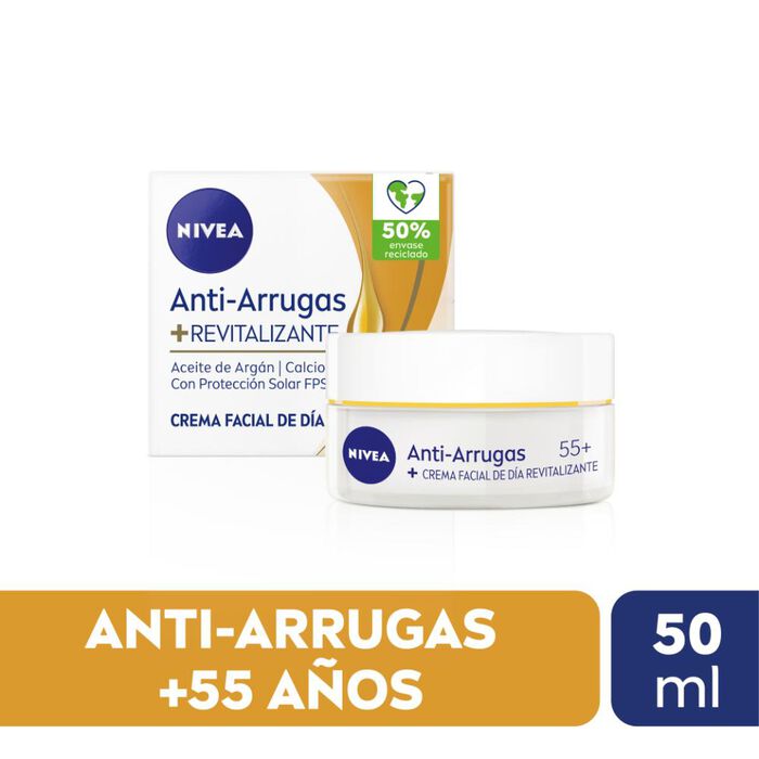 Crema Antiarrugas + Revitalizante Dia 55+ x 50 ml Nivea