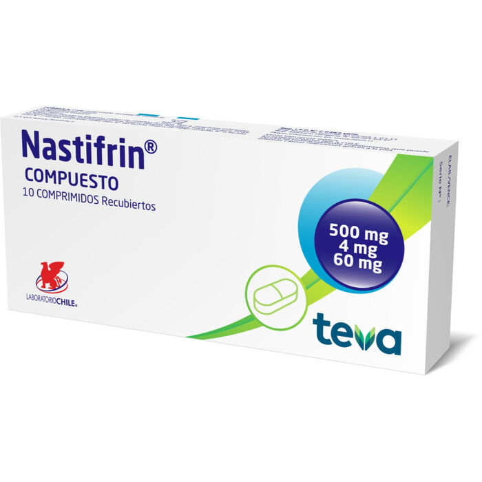 Nastifrin compuesto x 10 (clorfenamina paracetamol pseudoefedrina) x 10 comp Teva