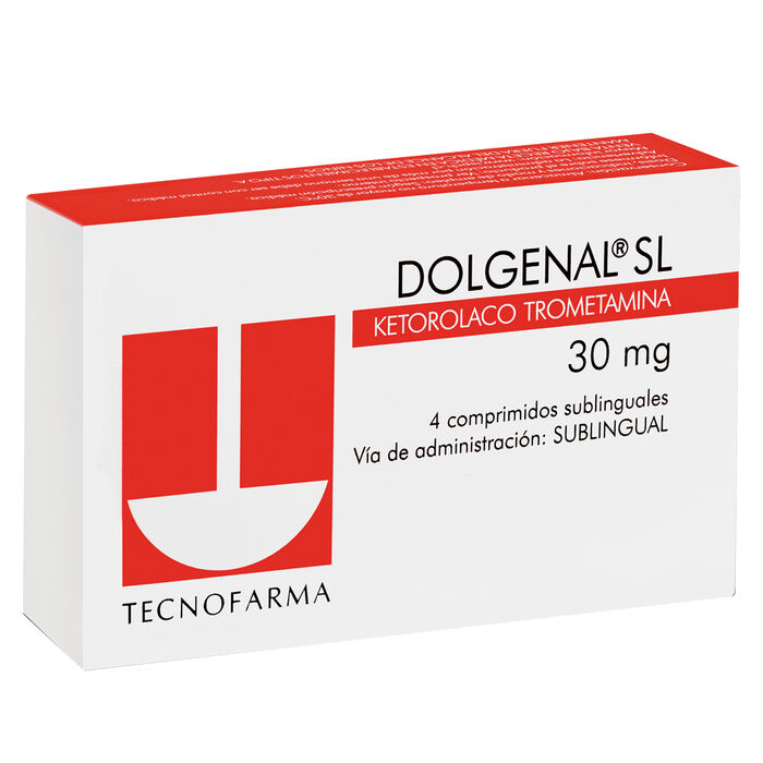 Dolgenal sublingual (ketorolaco 30mg) x 4 Tecnofarma