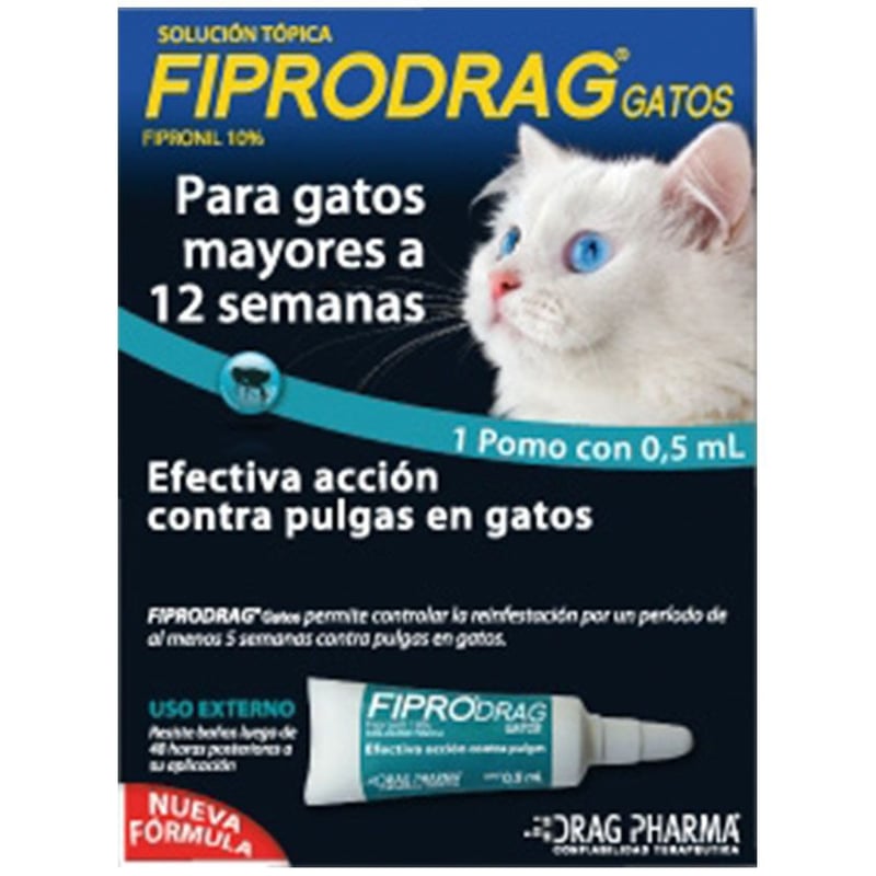 Fiprodrag (Fipronil 10%) Pipeta gato x 1 Drag Pharma