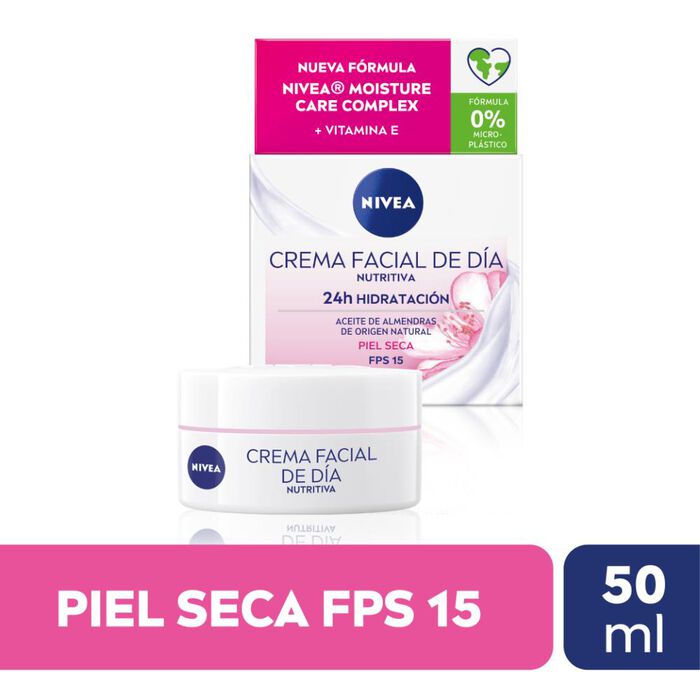 Crema Facial Hidratante Intensiva Dia FPS15 Piel Seca 50ml Nivea