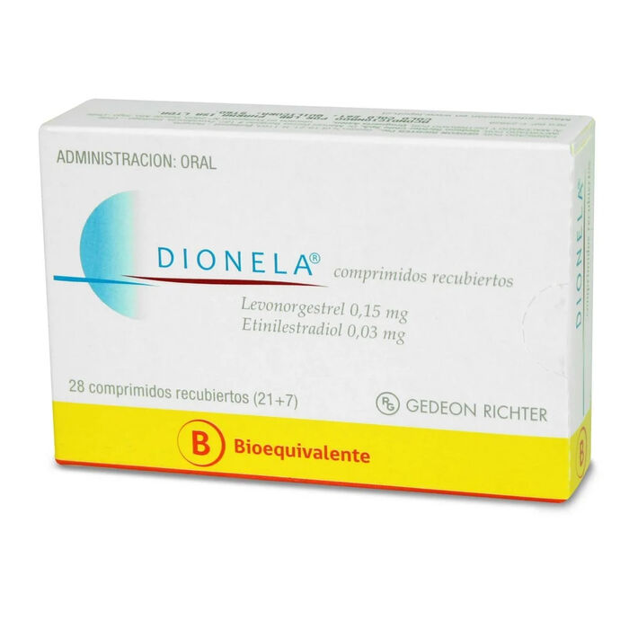 DIONELA (Levonorgestrel 0,15mg/Etinilestradiol 0,03mg) x 28 Comp. Gedeon Richter