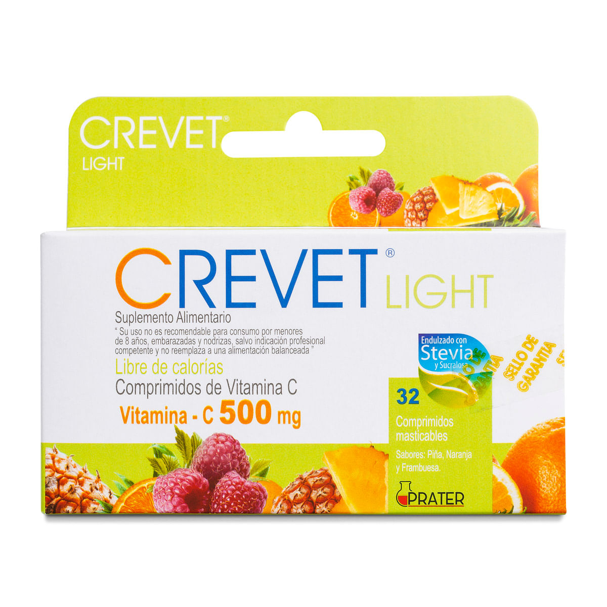 Crevet Light (Vitamina C) 500 mg  x 32  Comp. Mast. Prater