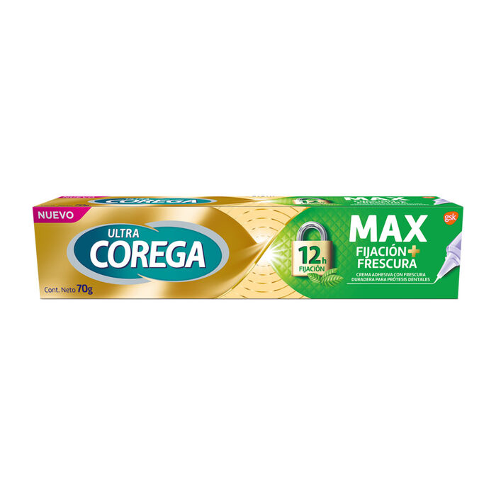 Corega Ultra Max fijación + frescura 70 g