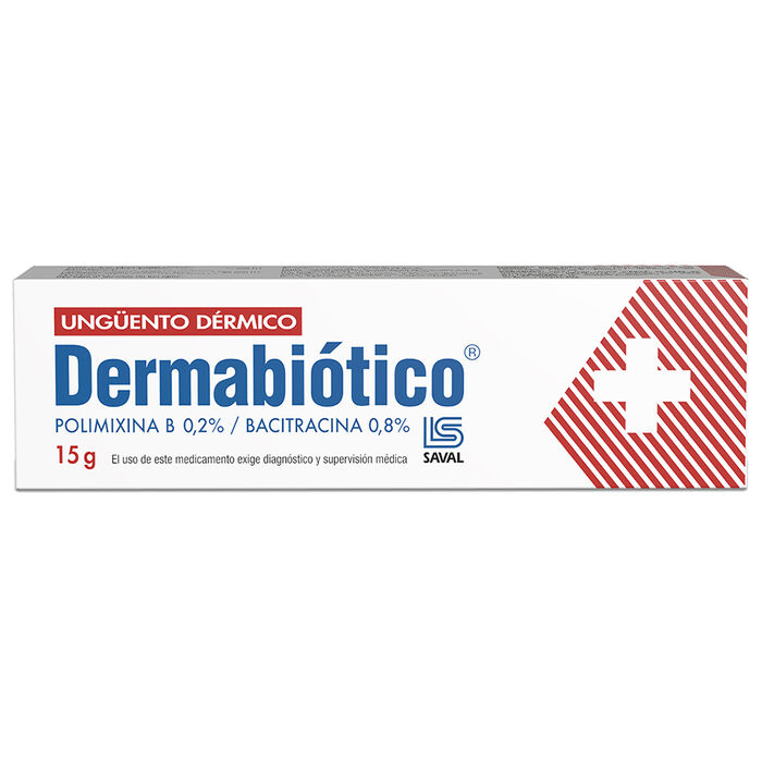 Dermabiótico (Polomixina B 0.2%/ Bacitracina 0.8%) 15 g Ungüento dérmico Saval
