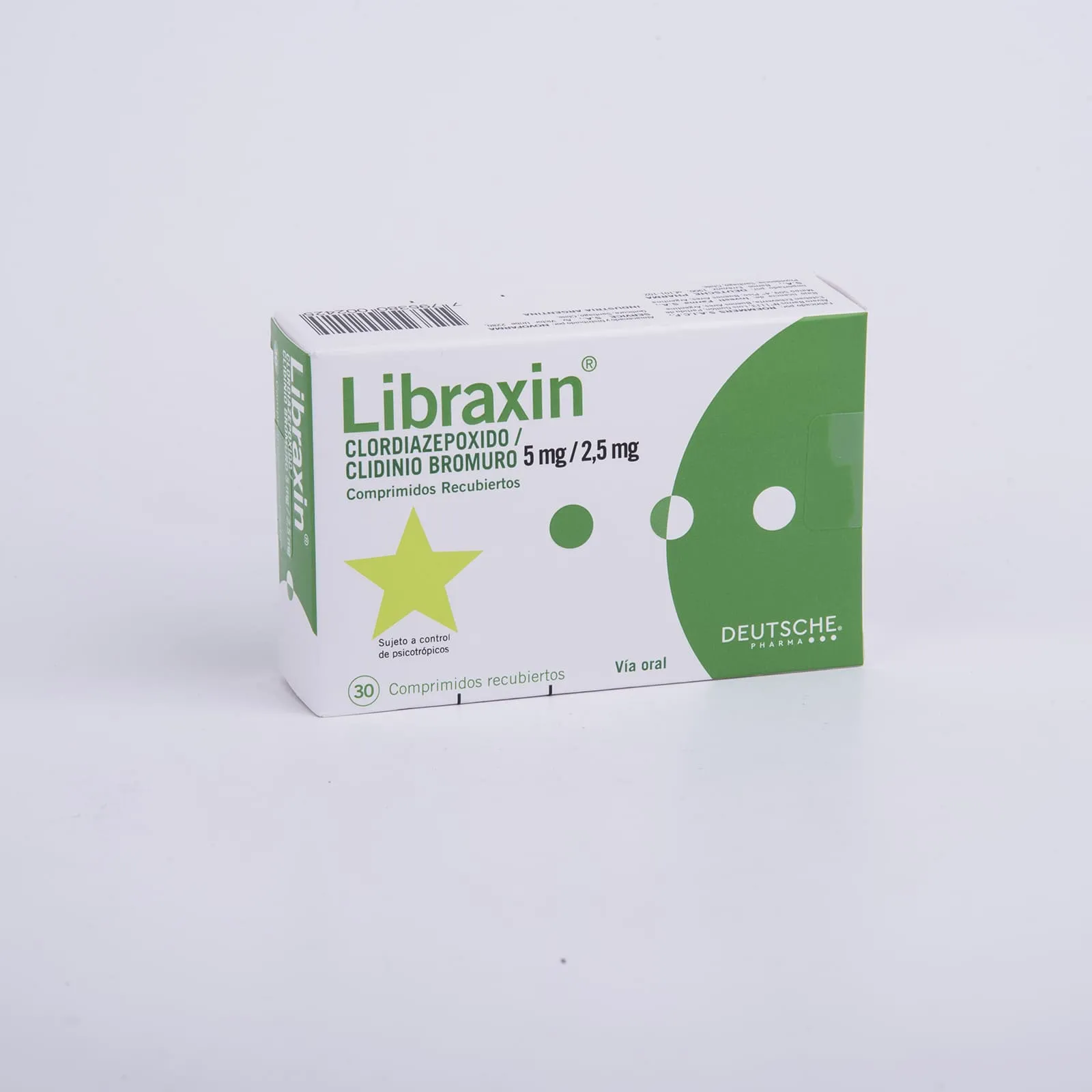 Libraxin 5/2,5mg (Clordiazepoxido/Clidinio bromuro) x 30 comp