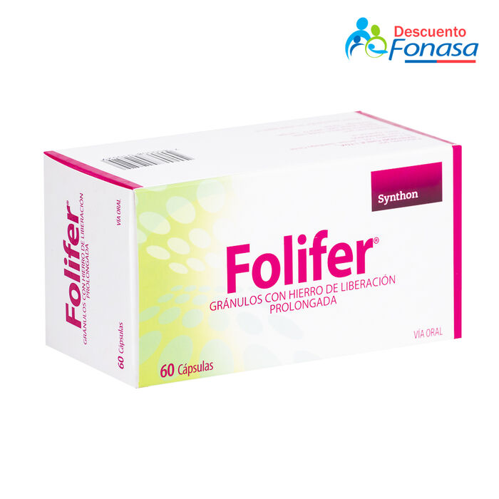 Folifer ( Fumarato ferroso ) 330 mg  x 60 Cap. Synthon