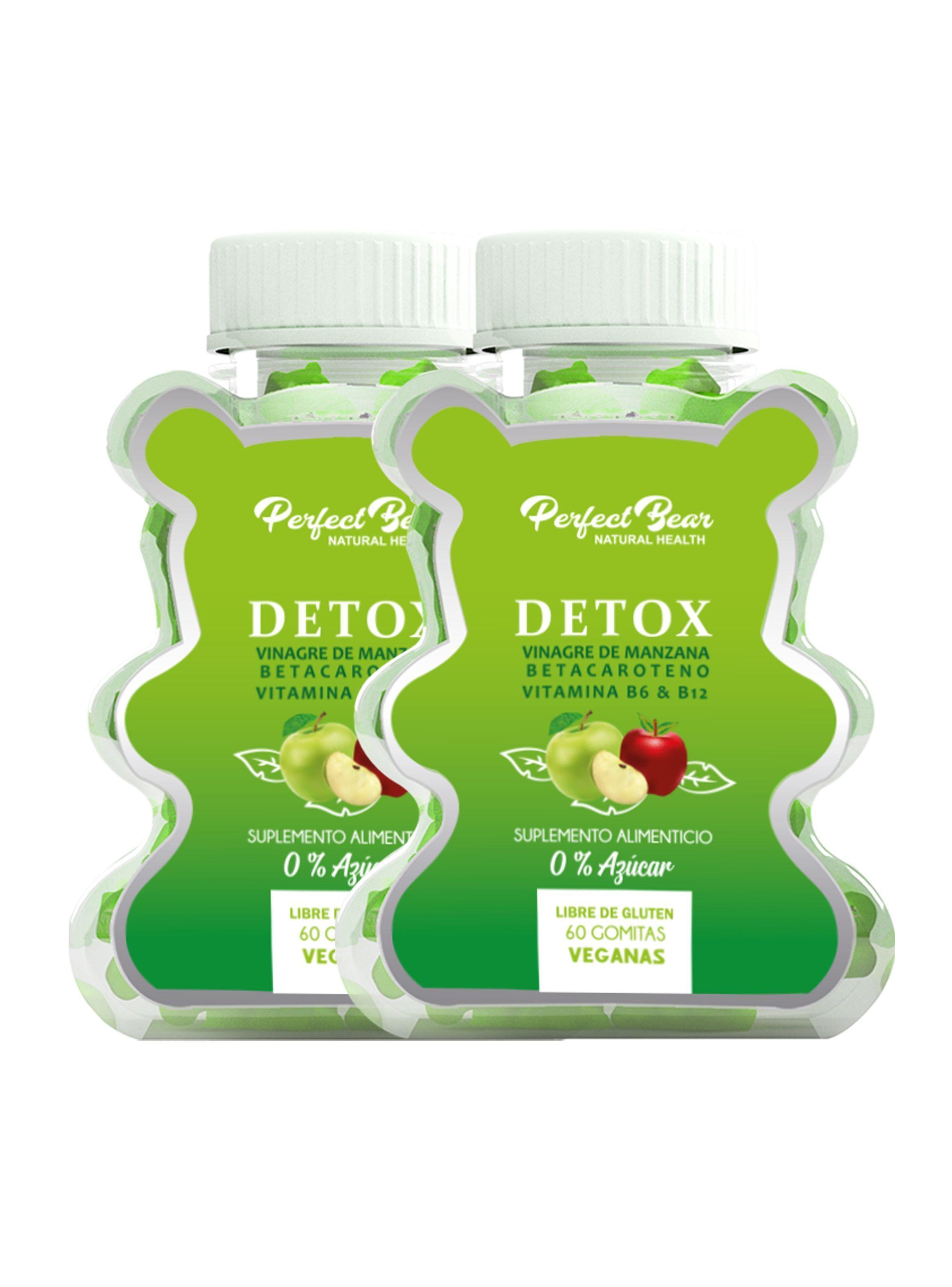 Detox (Vinagre de Manzana/Betacaroteno/Vit B6 & B12) x 60 gomitas. PerfectBears
