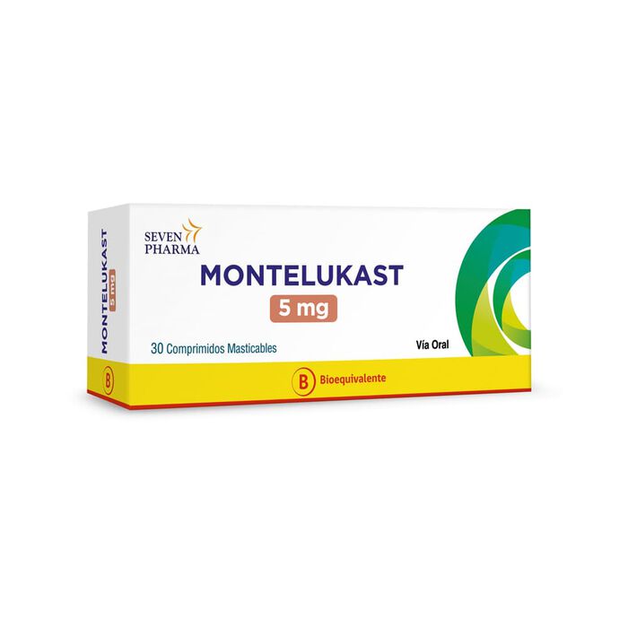 Montelukast 5 mg x 30 com masticables SevenPharma