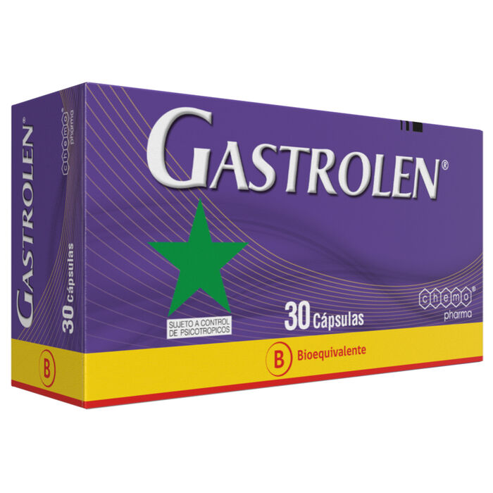Gastrolen (Bromuro de clidinio 2.5 mg/Clordiazepóxido 5.0 mg) x 30 caps Chemo Pharma
