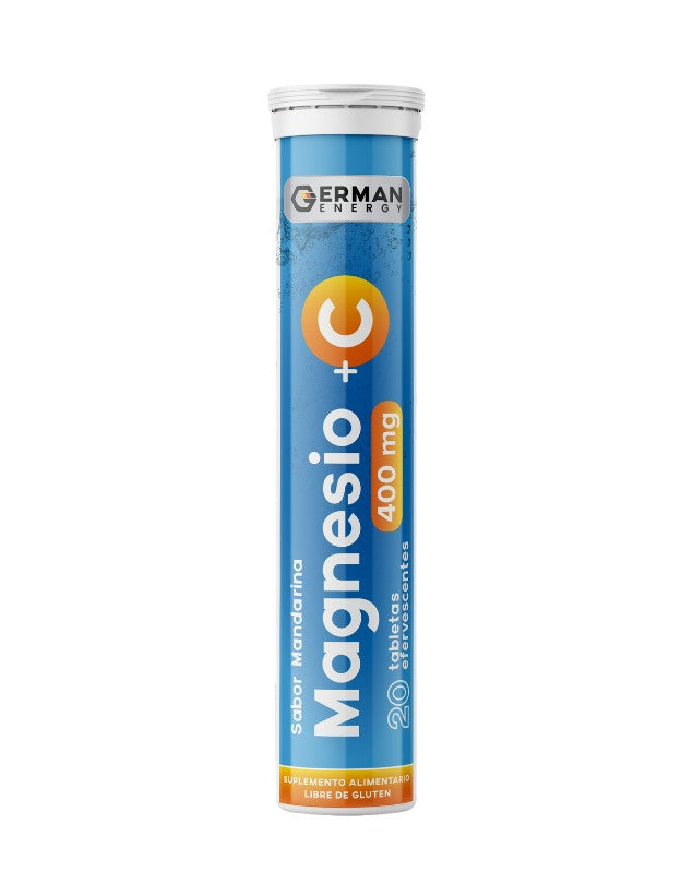 Magnesio 400 mg + Vitamina C x 20 Tabletas Efervescentes German Energy