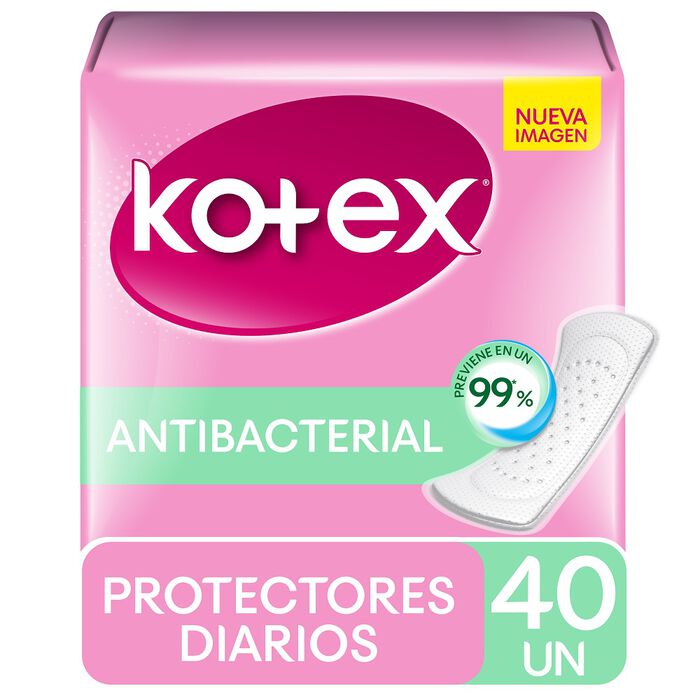 Kotex protector diario antibacterial x 40 unidades
