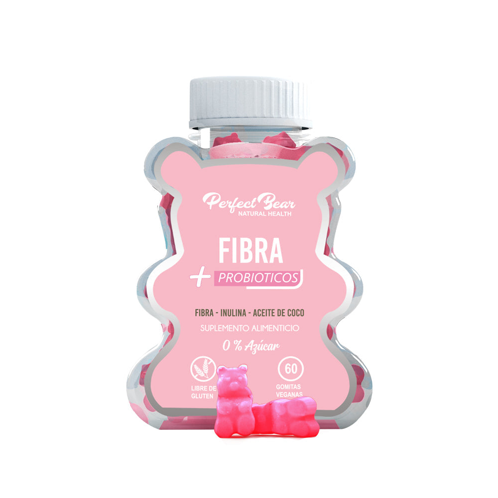 Fibra + Probioticos Gomitas x 60 gomitas veganas, PerfectBear