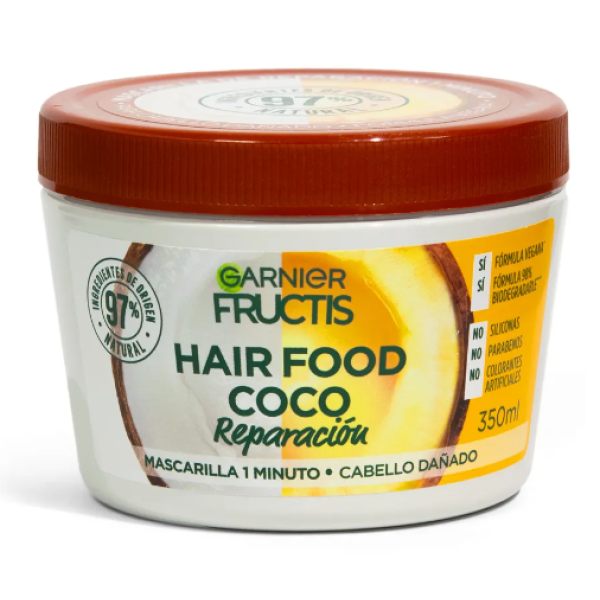 Mascarilla Hidratacion 1 Minuto Hair Food Coco Garnier Fructis x 350 ml