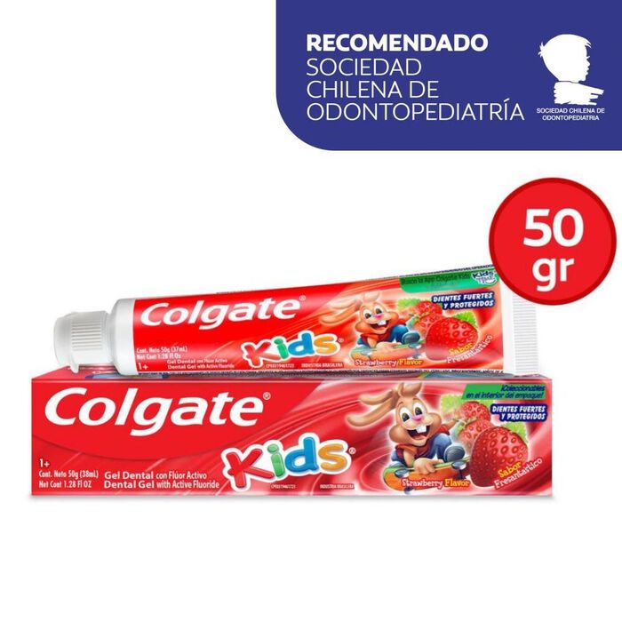 Colgate kitds gel dental strawberry  6 años