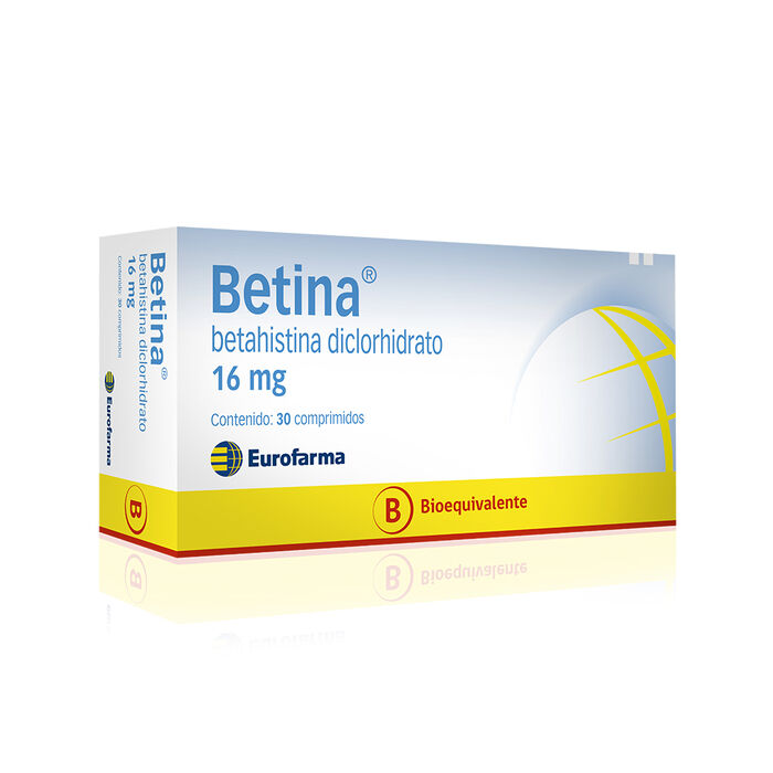 Betina ( Betahistina Diclorhidrato ) 16 mg x 30 comp