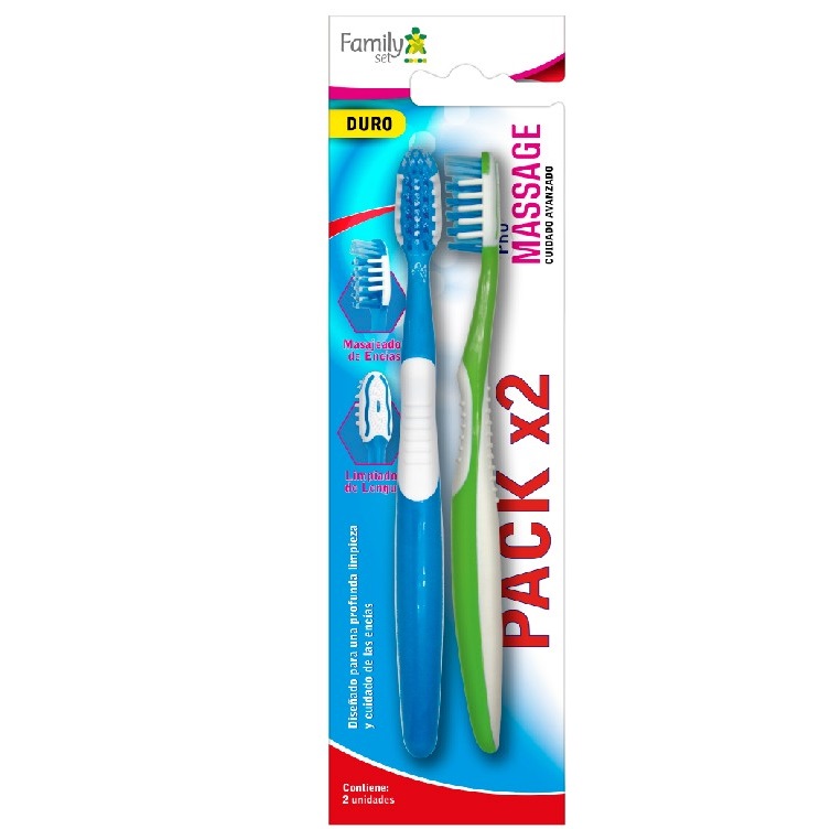 Cepillo duro  2x1. Family set